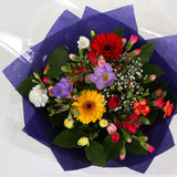 Fragrant Star Flowers BouquetFragrant Star Bouquet, This bouquet of flowers is a sweet selection , this bouquet is full of pretty pastel shades of spray and long stemmed carnations, gypsophilia, gerberas and Freesias. It's absolutely perfect. Beautifully