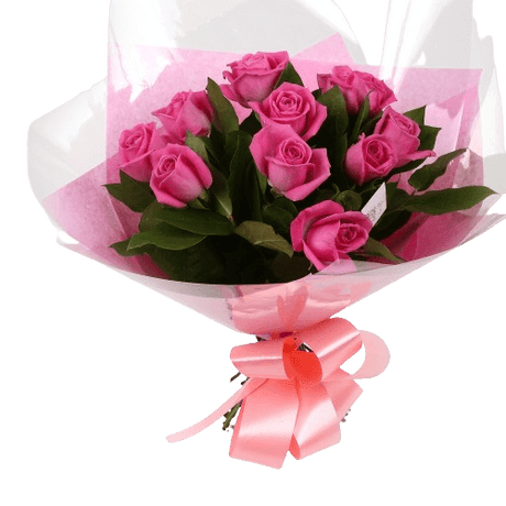 12 Pink Roses Bouquet12 Pink Roses. Expertly created by our florists, ready to display immediately. Beautifully wrapped and tied with ribbon before being delivered.£14.99