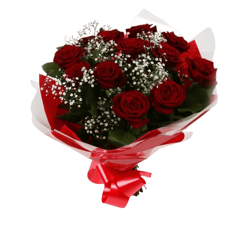 12 Red Roses With Gypsophila12 Red Roses With Gypsophila, A luxurious combination of 12 perfect Red Roses with Gypsophila and lush green foliage, carefully arranged Beautifully wrapped and tied with ribbon before being delivered.£19.99