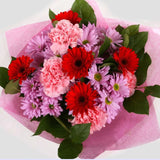 Birthday Balloon & Pink Mystique FlowersBirthday Balloon & Pink Mystique Bouquet, Whatever the occasion, this individually designed bouquet bursting with a selection of long lasting flowers with Bloom Vibrant Carnations & Germin and Pink Chrysanthemums. M